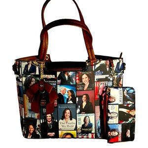 Kamala Harris 3 piece Handbag. Includes wallet and crossbody.